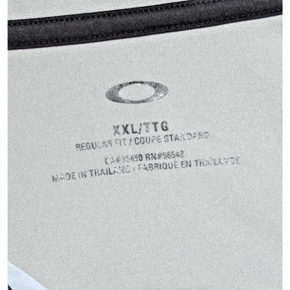 Oakley Men’s Gray Striped Short Sleeve Athletic Golf Polo Shirt Sz XXL Thailand - Picture 11 of 16